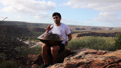 Handpan Generation 7 D Kurd · 13 notas · 432 Hz · Dorado